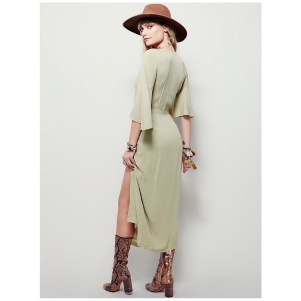 Free People Midi Dress with Tie Front - Picture 2 of 4